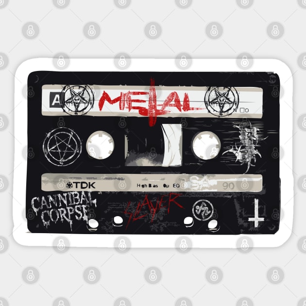 Heavy Metal Mix Tape Sticker by schockgraphics